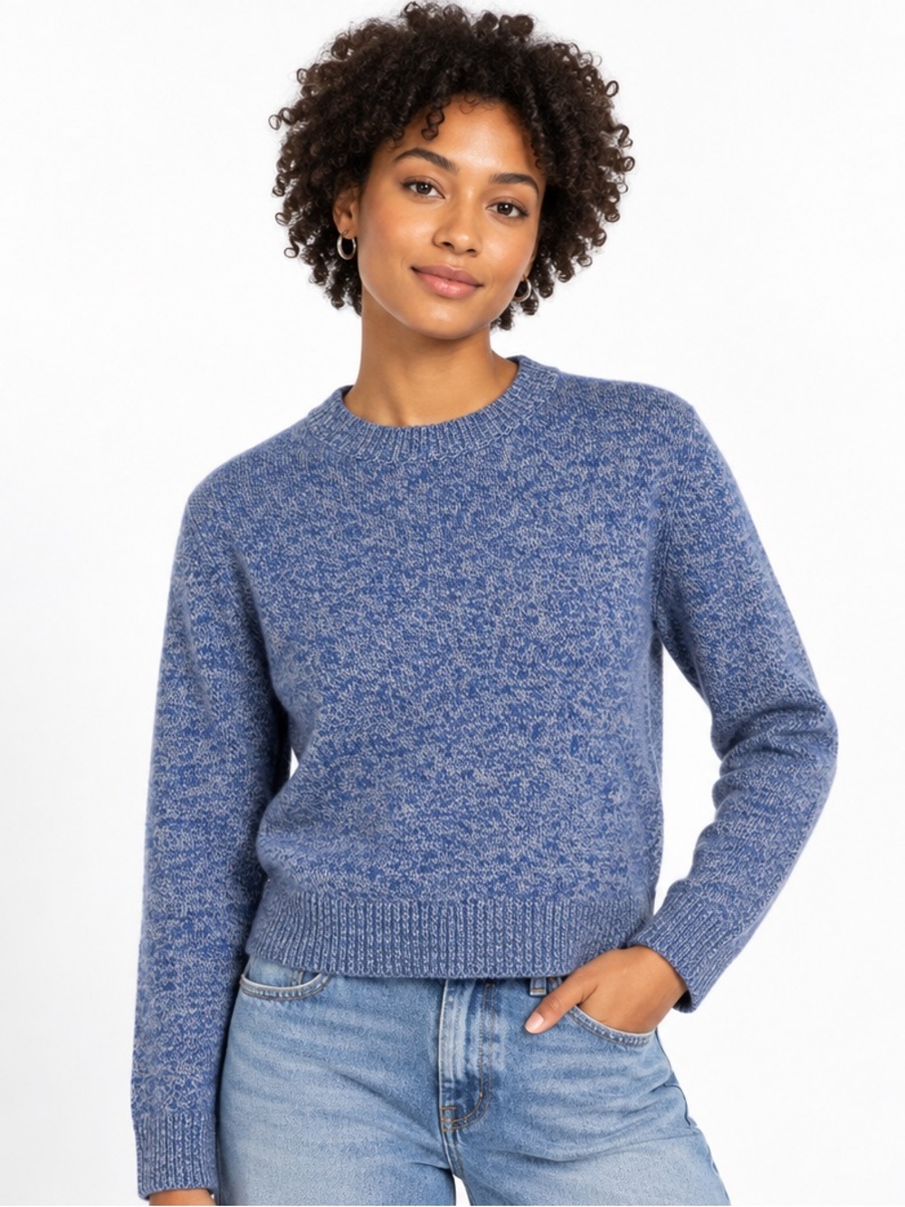The Elder Statesman Zuma Marled 100% Cashmere Crewneck Knit Sweater XS US 2